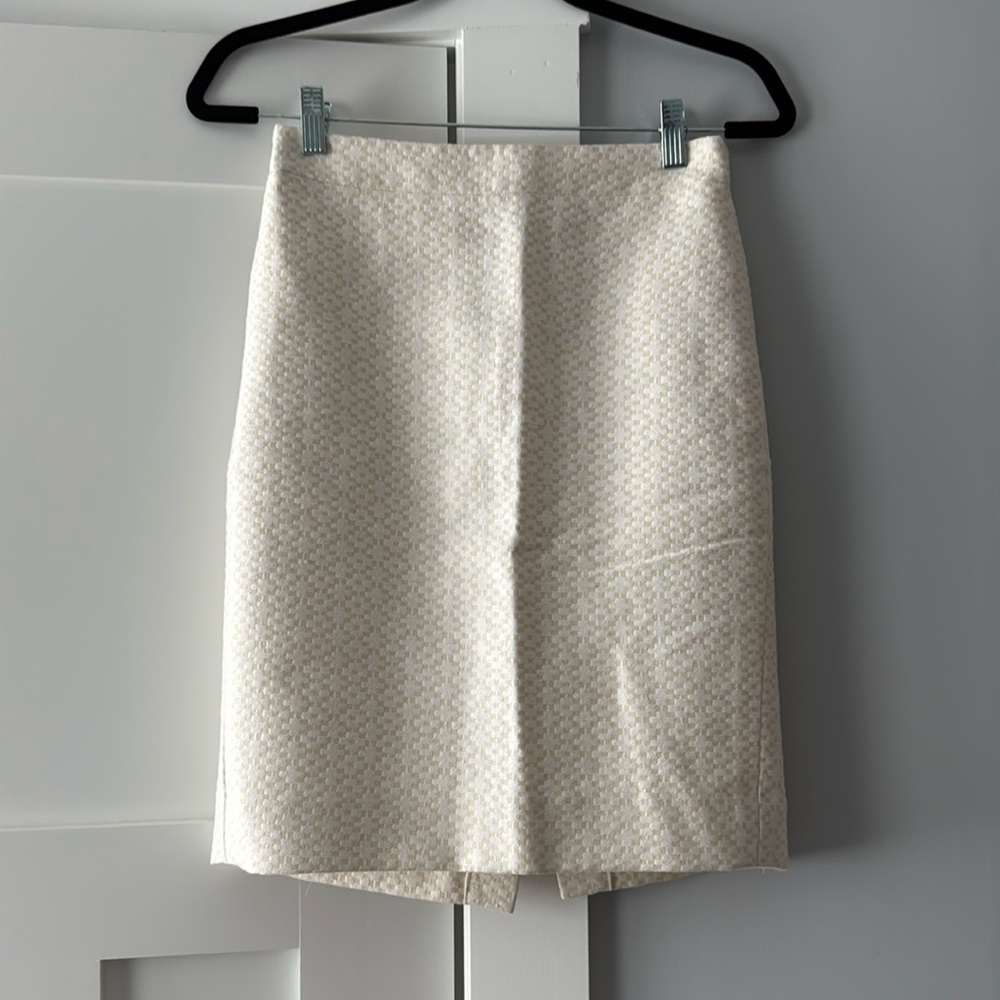 J Crew Quatrefoil Print Pencil Skirt